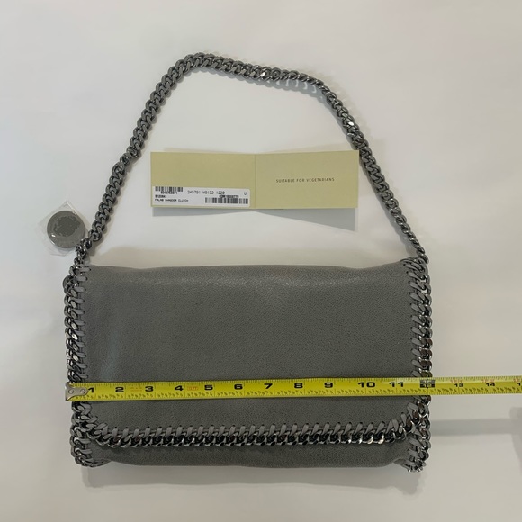 Stella McCartney Falabella Clutch Handbag Shaggy Dear Gray - Picture 9 of 16